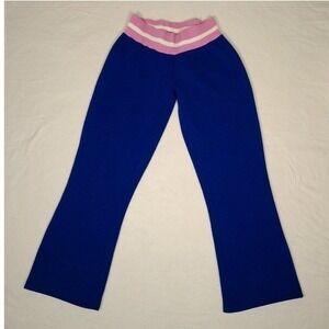Hustler "Hardcore Since '74" Blue Pink Jogger Sweatpants Bell Bottom Flared‎ M